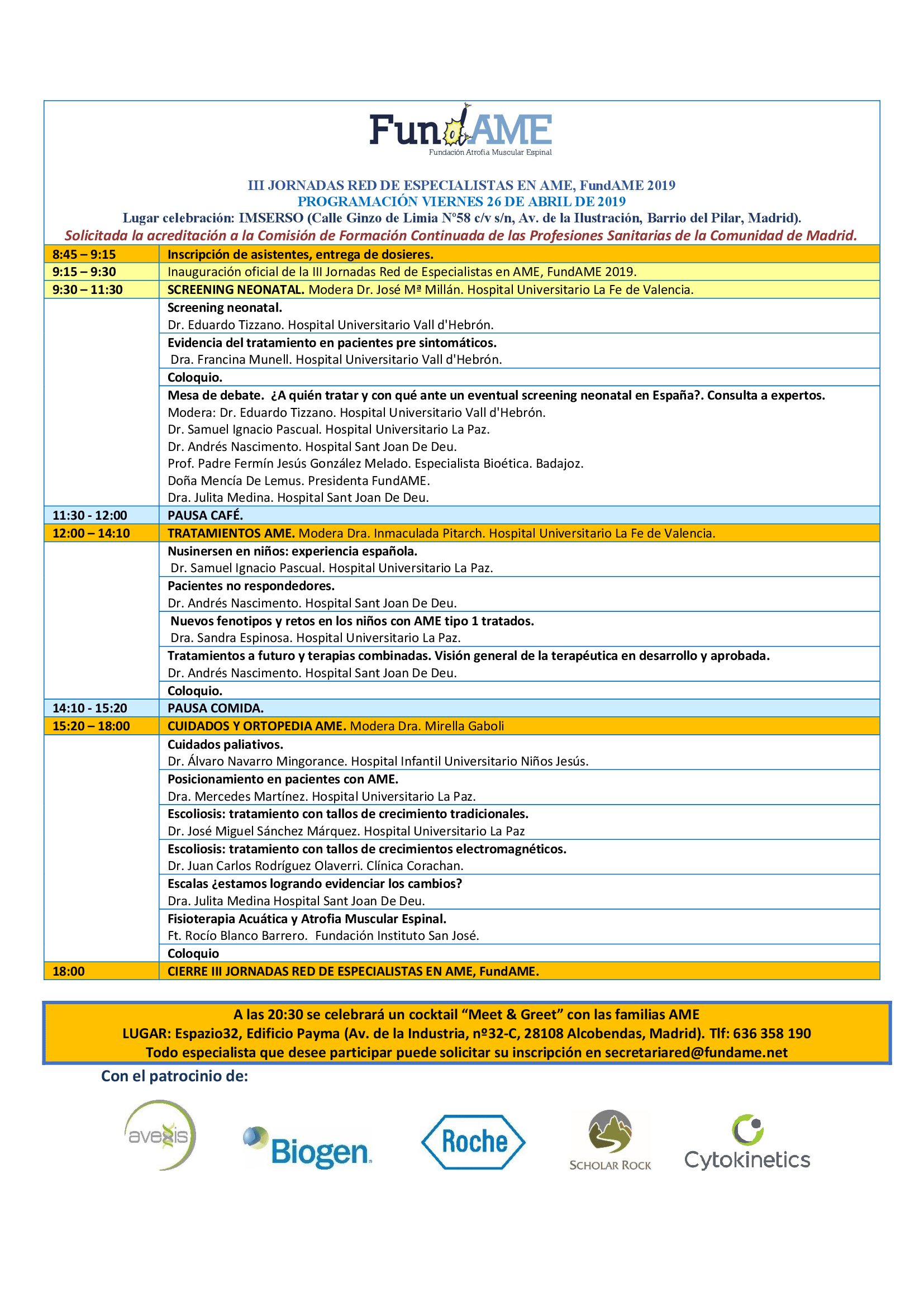 III JORNADAS RED DE ESPECIALISTAS EN AME. 15.04.2019
